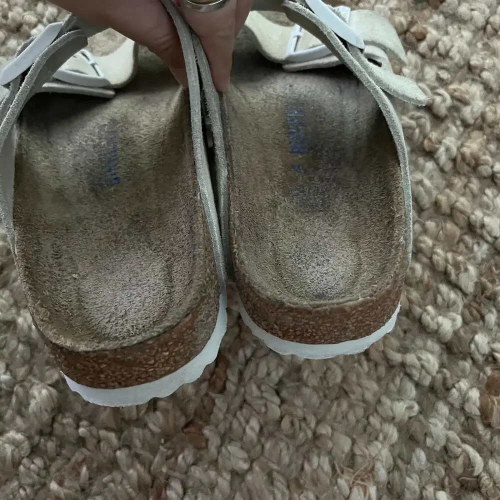Birkenstock Arizona Oyster Cream Suede Sandals EU 39 Narrow Women’s 8-8.5